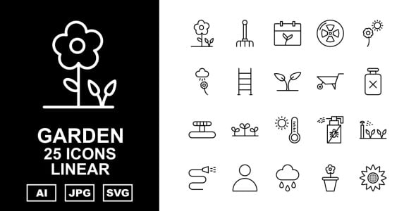 Набор иконок на тему nature