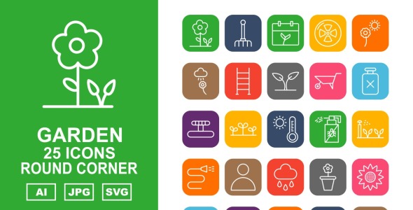 Набор иконок на тему nature