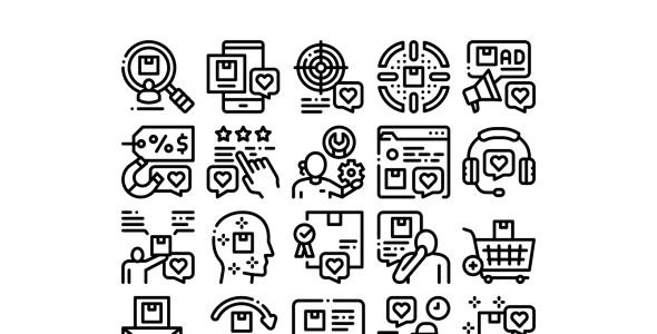 Набор иконок на тему shopping