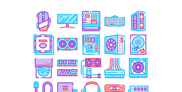 Набор иконок на тему computer