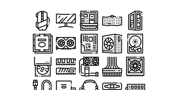 Набор иконок на тему computer