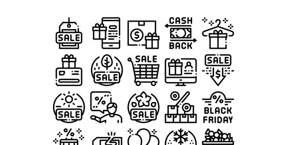 Набор иконок на тему shopping