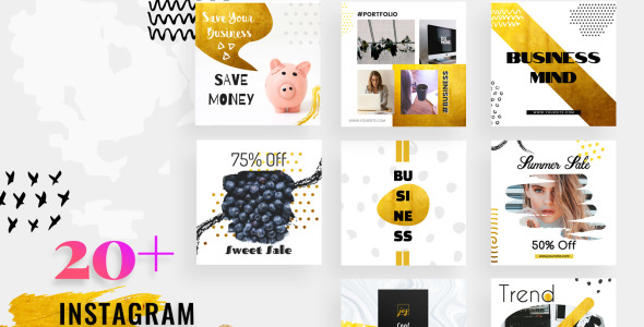 Шаблон для соцсетей на тему графика