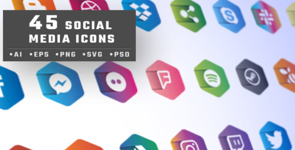 Набор иконок на тему social media