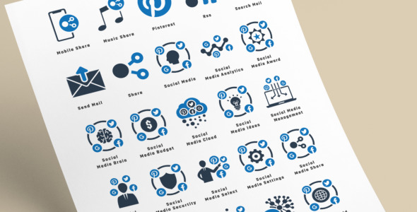 Набор иконок на тему social media