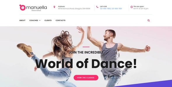 Dance School Moto CMS 3 Template