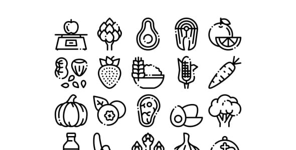 Набор иконок на тему food