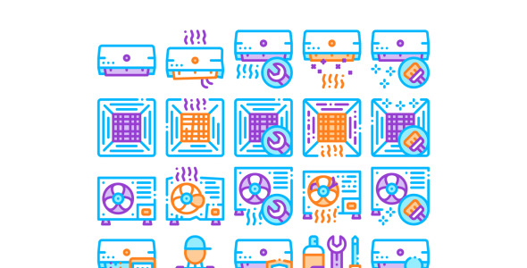 Набор иконок на тему industrial