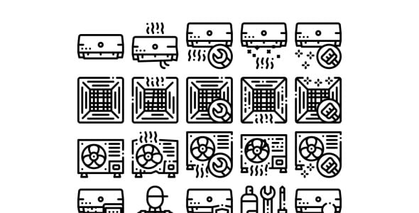Набор иконок на тему industrial