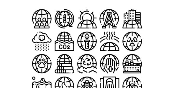 Набор иконок на тему industrial