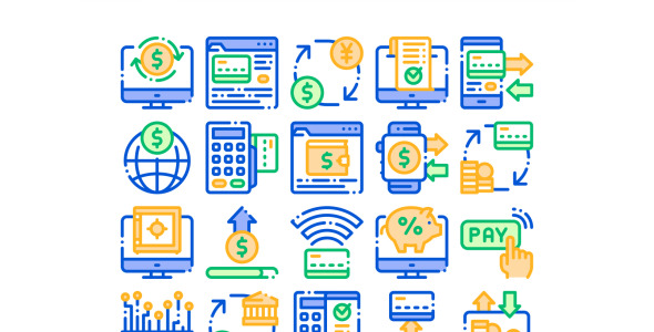 Набор иконок на тему финансы