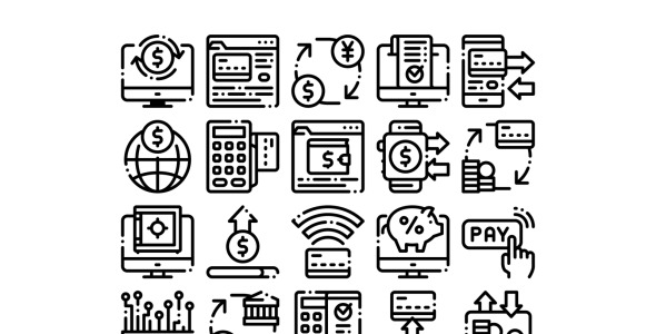 Набор иконок на тему финансы