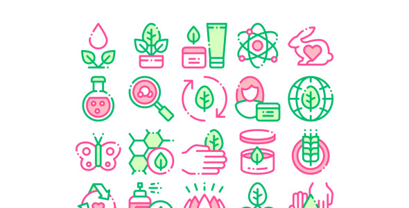 Набор иконок на тему nature