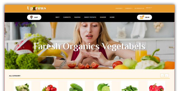 Organic Vegetables Store OpenCart Template