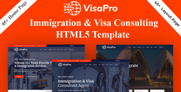 Immigration &amp; Visa Consulting Website Template