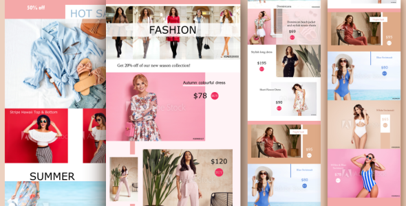 PSD шаблон на тему женская мода