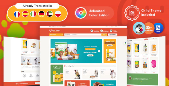 Pet Food Shop Responsive PrestaShop Theme