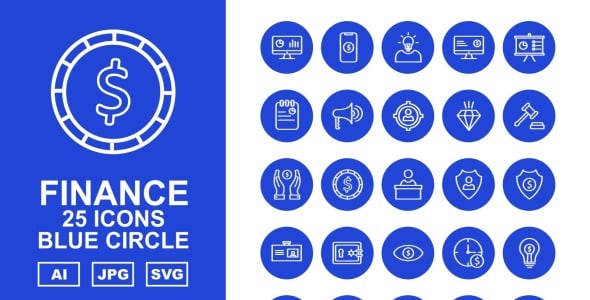 Набор иконок на тему финансы