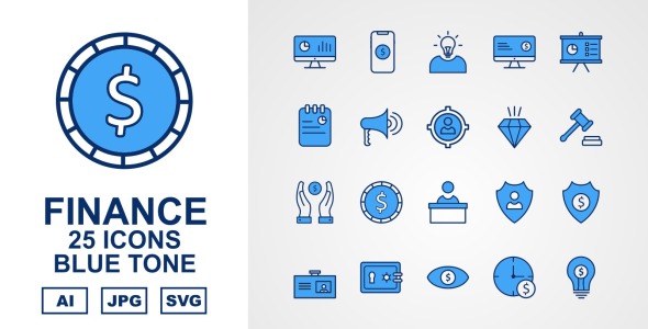 Набор иконок на тему финансы