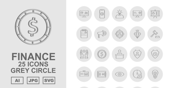 Набор иконок на тему финансы