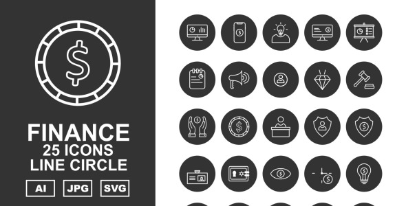 Набор иконок на тему финансы