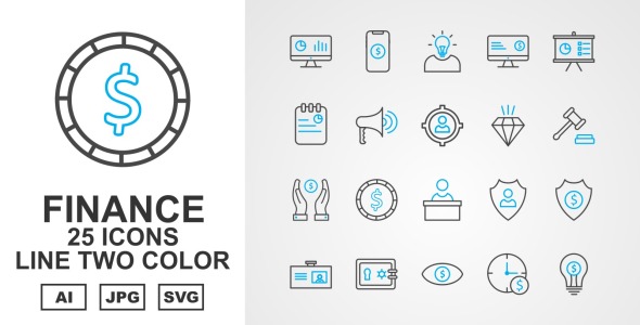 Набор иконок на тему финансы