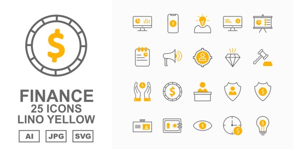 Набор иконок на тему финансы
