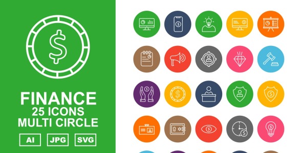 Набор иконок на тему финансы