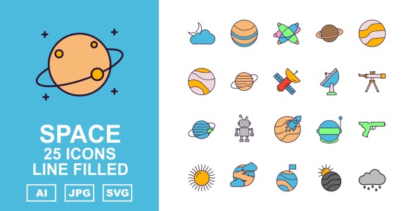 Набор иконок на тему weather