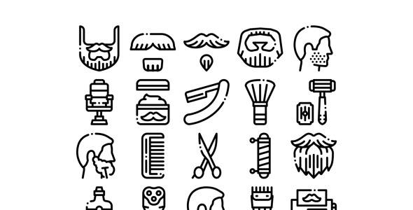 Набор иконок на тему beauty