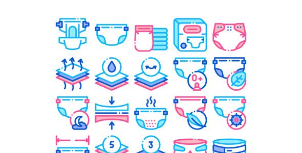 Набор иконок на тему baby