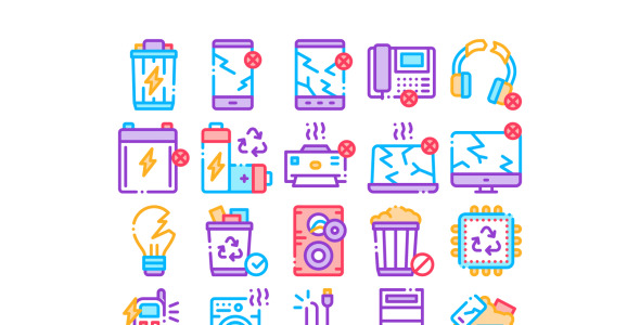 Набор иконок на тему industrial