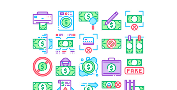 Набор иконок на тему финансы