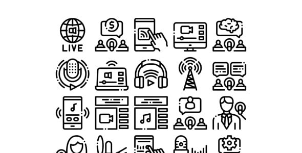 Набор иконок на тему music