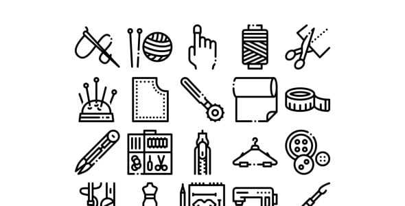 Набор иконок на тему beauty