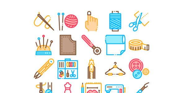 Набор иконок на тему beauty