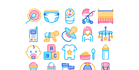 Набор иконок на тему baby