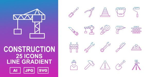 Набор иконок на тему industrial