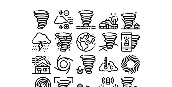 Набор иконок на тему weather