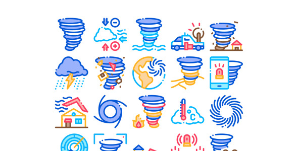 Набор иконок на тему weather