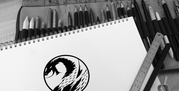 Шаблон логотипа на тему графика