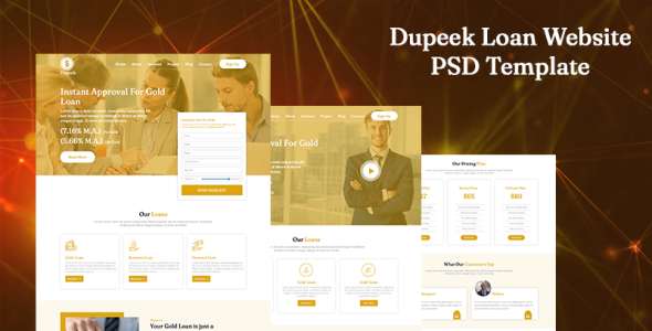 Адаптивный PSD шаблон на тему бизнес и услуги