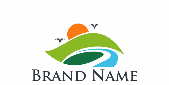 Шаблон логотипа на тему графика