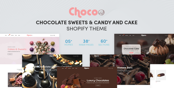 Chocolate Sweets &amp; Candy And Cake Shopify Theme