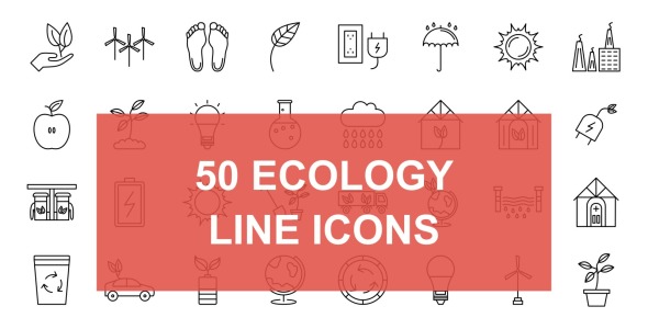 Набор иконок на тему nature