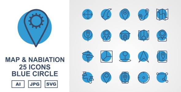 Набор иконок на тему maps