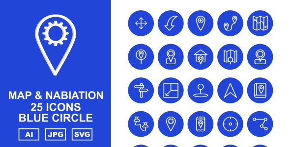 Набор иконок на тему maps