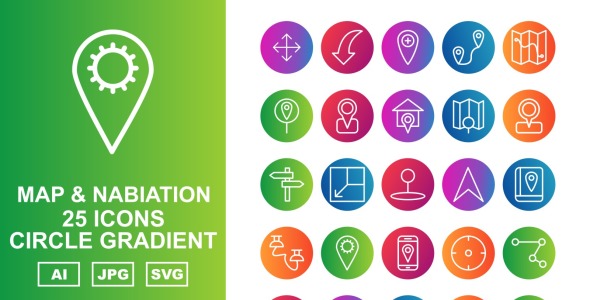 Набор иконок на тему maps