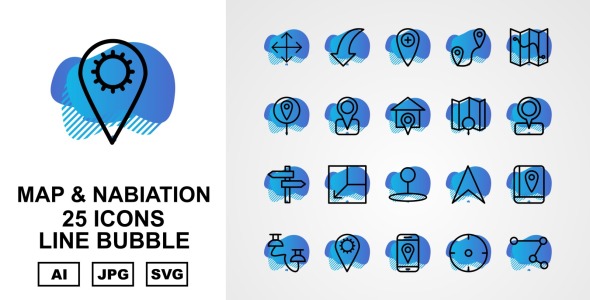 Набор иконок на тему maps