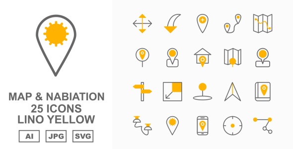 Набор иконок на тему maps